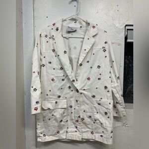 Loup Floral 100 % Cotton Blazer Size S